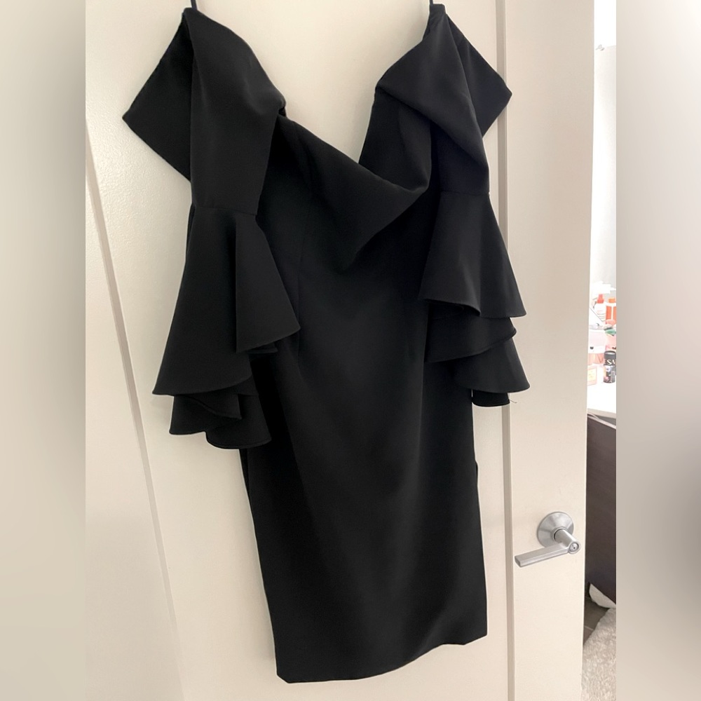 MILLY Selena off the shoulder knee length dress